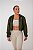 Jaqueta Corta Vento Feminina Cropped Basic Verde Militar - Imagem 2