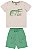 CONJUNTO INFANTIL PARA MENINOS COM CAMISETA E BERMUDA (BEGE) UP BABY - Imagem 1