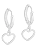 Brinco de Argola com Coração em Prata 925 - Khlóris - Imagem 1
