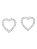 Brinco de Coração Cravejado em Prata 925 - Khlóris - Imagem 1
