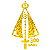 Adesivo Nossa Senhora Aparecida 300 Anos Pequeno Dourado - Imagem 1