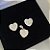 Conjunto Coração Cravejado 9mm - Imagem 1