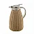 Garrafa Térmica de Aço Inox com Rattan Plástico Bege 1,5L - Imagem 3