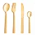 Faqueiro 16 Peças de Aço Inox Athenas Dourado - Imagem 1