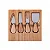 Conjunto 6 Peças para Queijo com Bandeja de Bambu e Tábua Ladrilho 23x23x4cm - Imagem 4