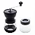 Moedor de Café de Aço Inox Manual com Porta Pó Extra de Vidro Preto 20cm x 10,5cm x 19cm - Imagem 1