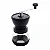 Moedor de Café de Aço Inox Manual com Porta Pó Extra de Vidro Preto 20cm x 10,5cm x 19cm - Imagem 3