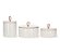 Kit Potes Decorativo em Cerâmica - 3 Peças Branco - Imagem 1