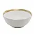 Bowl de Porcelana Dubai Branco Detalhes Dourados 15,5x7cm - Imagem 1