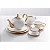 Xícara para Chá de Porcelana Dubai Branco e Dourado 200ml - Imagem 2