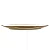 Prato Raso de Porcelana Dubai Branco e Dourado 25,5cm x 2,5cm - Imagem 2