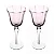 Conjunto 2 Taças de Vinho Lily 250ml Rosa e Cinza Vidro - Imagem 1