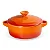 Panela Com Tampa Em Cerâmica Laranja Degrade - Imagem 1