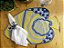 Jogo Americano Auguri Casa Pesce Azul Com Bordado Azul E Amarelo - Imagem 2