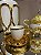Jogo de Xícaras de Café Branca com Dourado em Porcelana e Metal – Conjunto Luxo 6 Peças - Imagem 3
