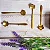 Conjunto 4 Colheres de Chá Flores Dourado Wolff em Aço Inox - Imagem 2