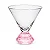 Conjunto de 6 Taças De Vidro Base Diamantada Rosa 290ml - Imagem 2