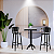 Conjunto Bistrô Quadrado e 2 Banqueta Lisboa Preto - Imagem 4