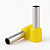 Terminal Tubular Ilhós 6,00mm 12mm Simples Amarelo 1000 Pçs - Imagem 1
