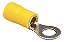 Terminal Olhal Isolado Amarelo 4 A 6mm M6 - 100 Peças - Imagem 1