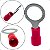 TERMINAL OLHAL PRÉ ISOLADO VERMELHO 0,5 A 1,5MM M8 100 PEÇAS - Imagem 2