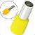 TERMINAL TUBULAR ILHÓS SIMPLES 70MM AMARELO 10 PEÇAS - Imagem 1