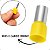 TERMINAL TUBULAR ILHÓS SIMPLES 70MM AMARELO 100 PEÇAS - Imagem 2