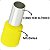 TERMINAL TUBULAR ILHÓS SIMPLES 70MM AMARELO 100 PEÇAS - Imagem 3