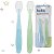 2 Colheres Silicone Macias Para Bebe Gengivas delicadas Buba - Imagem 1