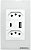 TOMADA INTELIGENTE DUPLA USB BRANCA NOVA DIGITAL - Imagem 2