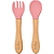 Kit Pratinho em Silicone com Ventosa + Talheres em Silicone e Bambu Rosa - Imagem 8