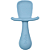 Kit Pratinho em Silicone com Ventosa + Kit Talheres - Azul - Imagem 12