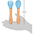 Kit Talher em Silicone e Bambu - Azul - Imagem 3