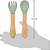 Kit Talher em Silicone e Bambu - Verde - Imagem 3