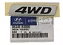 Emblema 4wd Tampa Traseira Hyundai Grand Santa Fe 2013/16 - Imagem 1