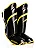 Caneleira Muay Thai Kickboxing MMA Protetor Canela Pretorian Cor Preto/amarelo - Imagem 2