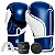 Kit Luva De Boxe Muay Thai Fx1 Bandagem + Bucal Azul/Branco Pretorian - Imagem 1
