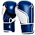 Kit Luva De Boxe Muay Thai Fx1 Bandagem + Bucal Azul/Branco Pretorian - Imagem 2