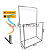 Arara Central Dupla Cabideiro Para Vitrine Porta Look Stile - Escolha a cor - Imagem 4