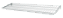 Prateleira Em Aço Telada Para Cremalheira 1,0 m com Branco ou Preto - Imagem 1