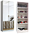 Armário Sapateira com Espelho Branca – Guarda até 30 Pares | Design Elegante com Portas de Abrir com Espelho - Imagem 1