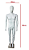 Manequim Masculino Articulado Corpo Inteiro C/ Base – Estilo e Funcionalidade para Sua Vitrine – Branco – Resina Plástica - Imagem 2
