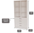Armário Estante Expositor com 4 Gavetas e 6 Nichos 30x30 – Ideal para Closet e Lojas | MDF 15mm – 1,85x0,90x0,32m - Imagem 3