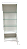 Armário Estante Prateleira e Porta de Vidro + Porta Inferior MDF Para Armazenamento/Estocagem MEGA RESISTENTE e Fechaduras de Segurança 1,85x0,64x0,32m - Imagem 2