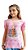 Camiseta Frufru Infantil Aparecida Laços Rosa - Imagem 1