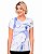 Camiseta Quadrada Feminina Dry Brasil Branco e Azul - Imagem 1