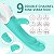 Vibrador de Ponto G e Clitóris Feito Em Silicone Aveludado - Recarregável e Potente - SPRAY - Azul - S-Hande - 7004 - Imagem 4