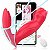 Vibrador de Ponto G e Clitóris Com Movimento Vem Cá - Vermelho - Recarregável com APP - HADASSA - Imagem 1