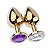 Plug Anal Metal Joia com Cristal 9x4cm DOURADO - G - 7054 - Imagem 5