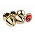 Plug Anal Metal Joia com Cristal 9x4cm DOURADO - G - 7054 - Imagem 4
